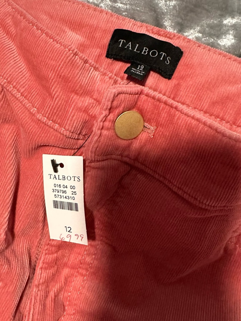 Corduroy wide-Leg Pants in Dusty Rose - Picture 2 of 3